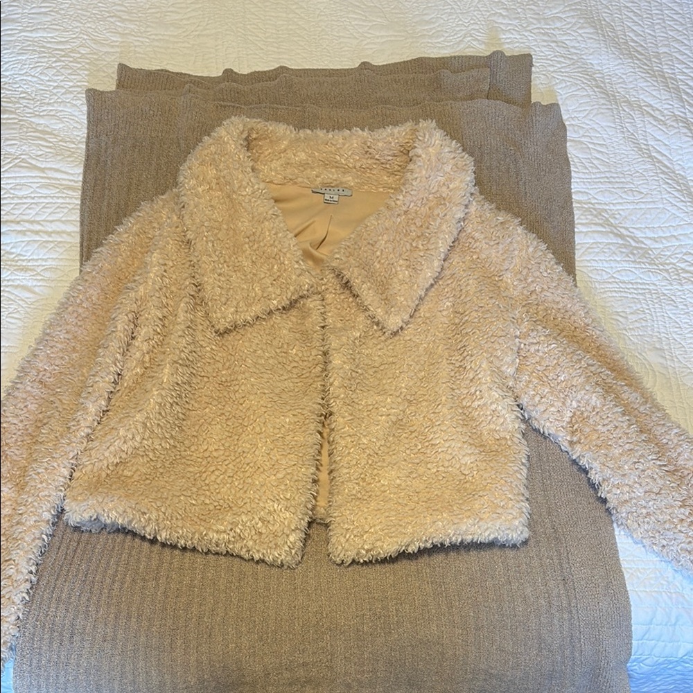 Favlux Cream Fuzzy Jacket